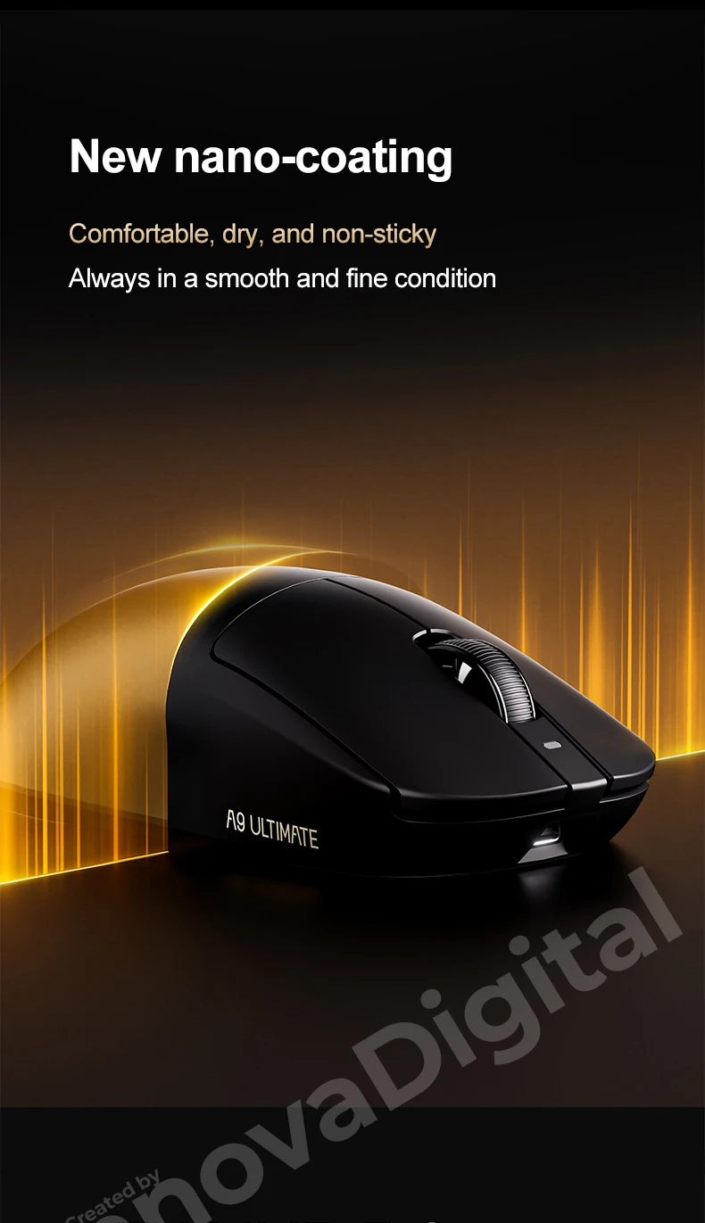 ATK Dragonfly A9 Ultimate Ασύρματο Gaming Ποντίκι A9 Air PAW3950 Εξαιρετικά Ελαφρύ Εργονομικό Ποντίκι e-sports για Gamer FPS CSGO A9 Ultra