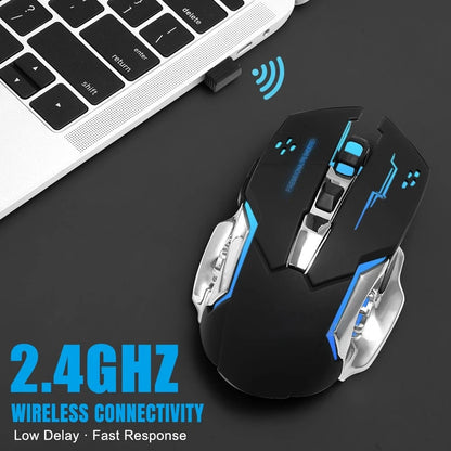 EMTRA Bluetooth Wireless Mouse 2.4G USB Mechanical Backlight Silent Mouse Rechargeable Gaming Mouse Laptop Computer Accessories