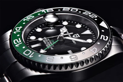 Montre automatique PAGANI DESIGN GMT 1662, montre-bracelet pour homme de 40 mm, étanche jusqu'à 100 m, montres-bracelets mécaniques pour homme Cloc