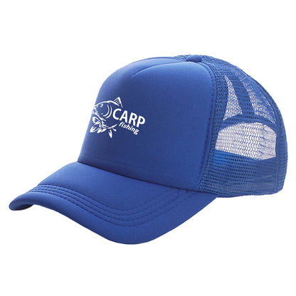 Karpfen-Fischer-Trucker-Caps für Herren – Lustige Angel-Motive – Bedruckte Baseball-Kappe – Coole Sommer-Unisex-Mesh-Kappen MZ-169