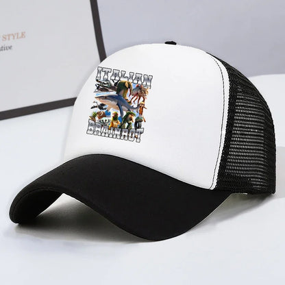 Casquette de baseball italienne Brainrot pour enfants, casquette décontractée pour garçon, chapeaux de sport pour enfants, chapeaux de soleil Tung Sahur Tralalers Shark, bonnet ajustable, cadeau pour homme