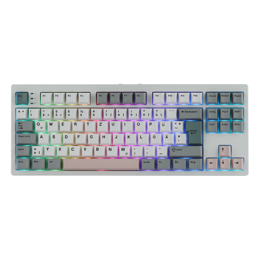 EPOMAKER TH87 ISO-DE Tenkeyless TKL Layout Gasket Wired/Bluetooth/2.4 GHz Wireless Mechanical Keyboard with RGB Backlight