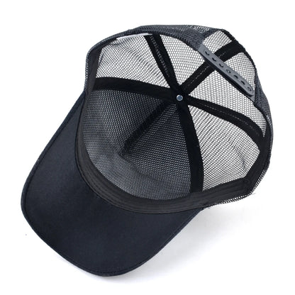 Modische Baseballkappe mit gesticktem Wolf-Aufnäher, Snapback, Hip-Hop-Trucker-Kappe, für Männer und Frauen, atmungsaktiv, Outdoor-Kappe mit Schirm
