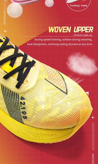 IRUNSVAN Men Professional Marathon Running Shoes Nylon Carbon Plate Road Sports Shoes Lightweight Women Trainers Sport Sneakers
