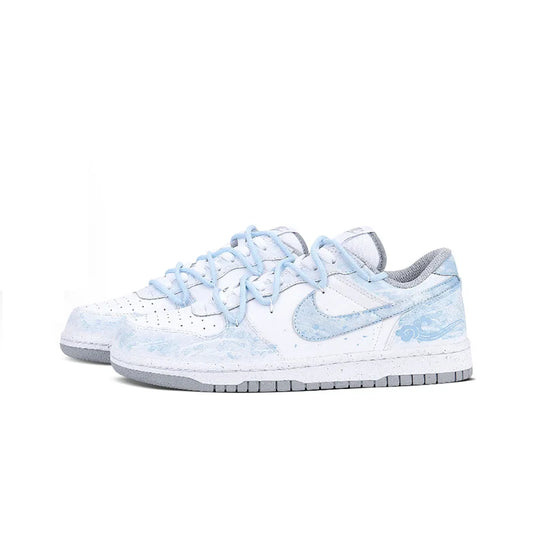 Custom Sneakers Nike Dunk "Fog Hidden Auspicious Clouds" High-Street Retro Chinese Ink Wash Style Low-Top Shoes For Unisex