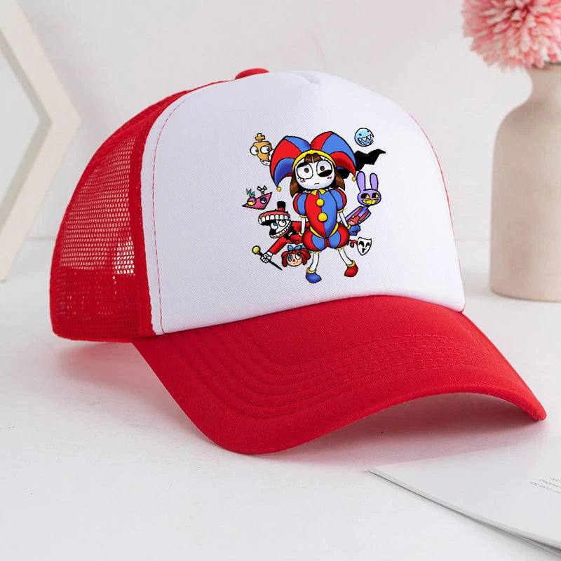Casquette de baseball « The Amazing Digital Circus » pour adulte, imprimé anime, style athleisure estival pour étudiants, ajustable, chapeau de soleil mignon, cadeau