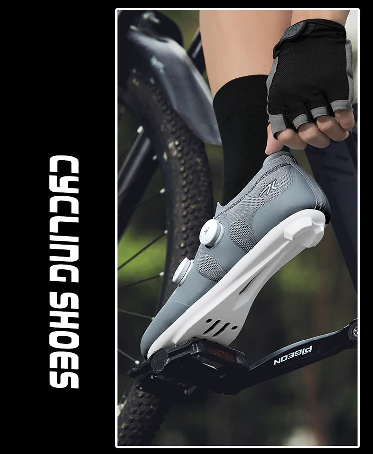 Cyklistické boty na silniční kolo, unisex, HsYixin, prodyšné, se samozamykacím systémem SPD, protiskluzové, závodní boty na silniční kolo, ploché, MTB, cyklistické tenisky
