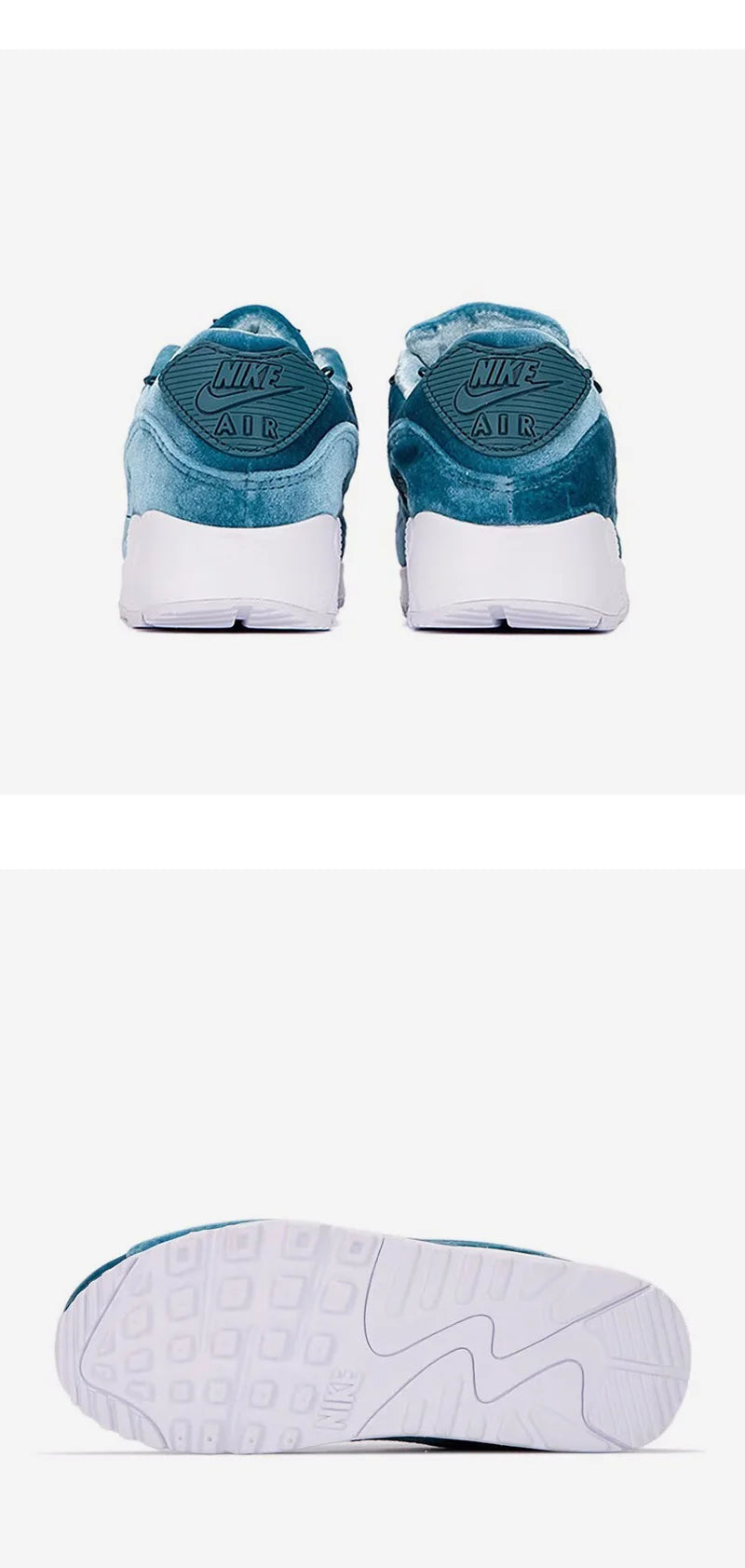 Chaussures de sport Nike Authentic Air Max 90 Blue Velvet pour femme avec amorti à air DO2194-001