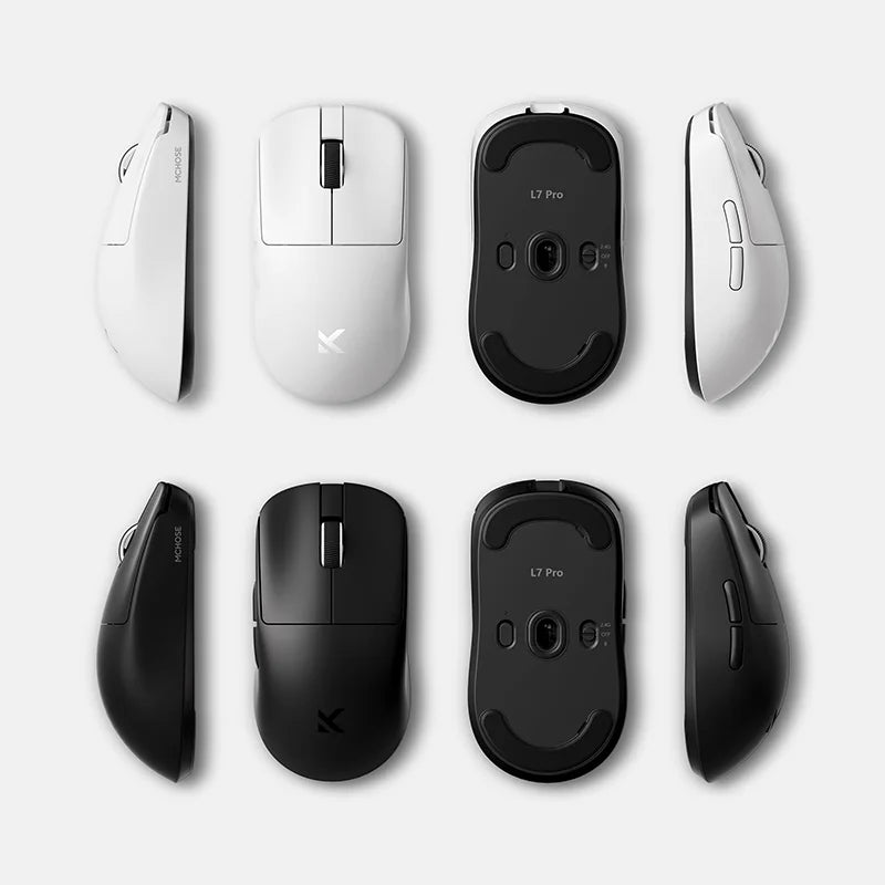Official MCHOSE L7 Pro Wireless Gaming Mouse PAW3395 E-Sport Sensor Optical Switch TOPSPEED 8K Polling Rate 39g 250mAh Mice