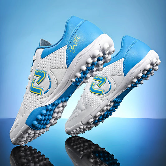 Low-top studded soccer shoes, unisex, TF and FG, slip-resistant and wear-resistant, available in 4 colors to choose from.
