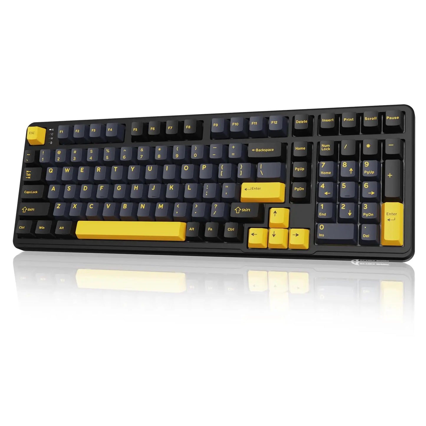 ATTACK SHARK X98 RGB Mechanical Gaming Keyboard with 102 Keys, with Numeric Keypad, Wireless & USB-C Wired Tri-Mode, 4000 mAh