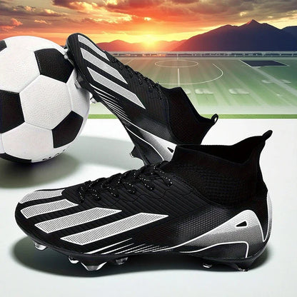 Ghete de fotbal pentru bărbați, crampoane pentru băieți, încălțăminte de fotbal ultraușoară sport, pentru adulți, profesională, antiderapantă și confortabilă, pentru antrenament și meciuri pe iarbă