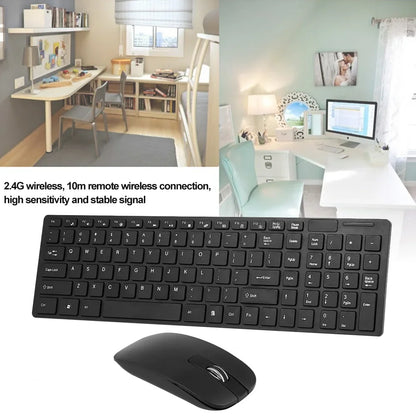 New 2.4G Wireless Keyboard and Mouse Set for Laptop iPad PC Desktop for Android iOS Windows