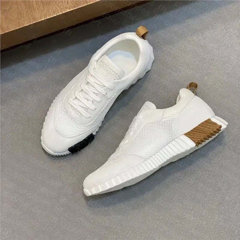 26SS Men's Casual Leather Running Shoes Breathable Low-Top Sneakers Black Comfortable Anti-Odor Rubber Sole All-Season Wear
