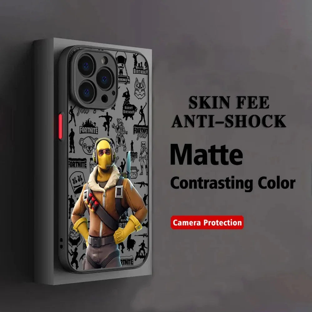 Hot Game F-Fortnites Phone Case For Oppo A6 A5 A5x A59 A98 A38 A58 A78 A76 A57 A17 A55 A94 A74 A54 A16K A16 Pro 5G Matte Cover