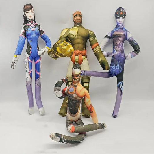 26cm плюшена фигурка кукла с гъвкаво телено тяло в различни пози, аниме игра Overwatch D.Va / Doomfist / Genji / Widowmaker