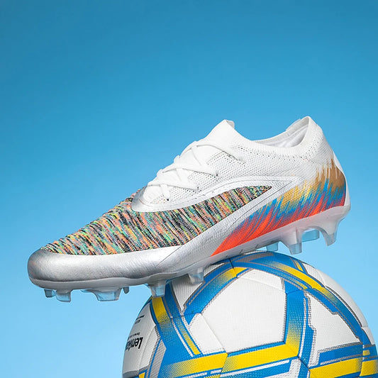 New Men's Football Boots Shoes FG Soccer Shoes Non-Slip Cleats Ultralight Soccer Match Long Spikes Outdoor Training Drop Shipping