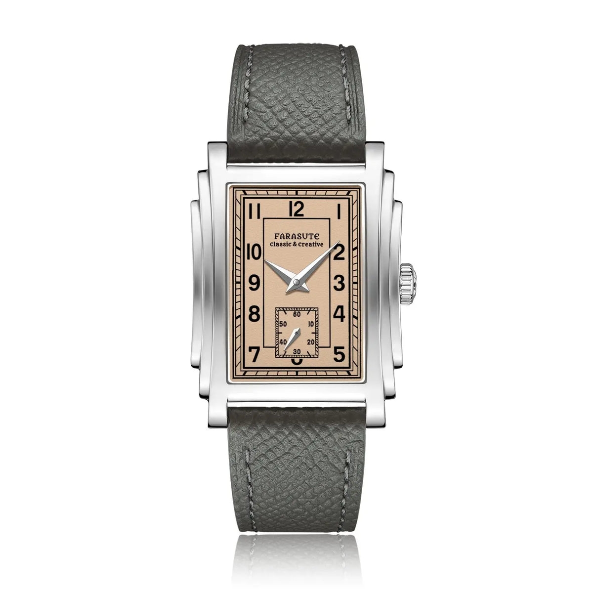 FARASUTE Original Design Square Manual Mechanical Men's Watch Seagull Movement Luxury Retro Sapphire Mirror Waterproof Men Watch