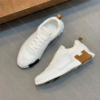 26SS Men's Casual Leather Running Shoes Breathable Low-Top Sneakers Black Comfortable Anti-Odor Rubber Sole All-Season Wear