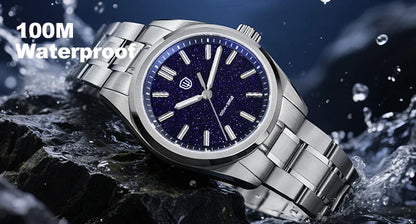 Watchdives New WD0003B ‌Aventurine Dial Watch VH31 Quartz Movement Sapphire Crystal Luminous 100m Waterproof 36mm Vintage Watch