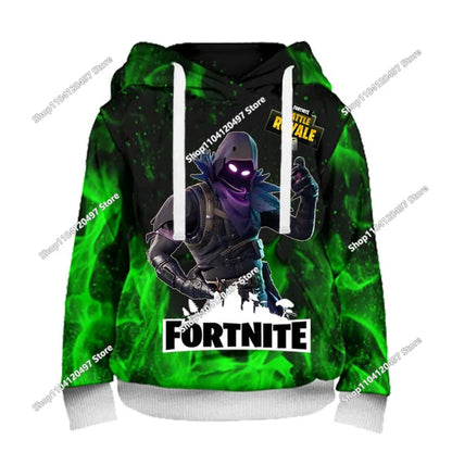 Παιδικές μπλούζες με κουκούλα Fortnite Cartoon, casual φούτερ με κουκούλα για το φθινόπωρο, ανδρικά μαλακά φούτερ με τσέπη, φαρδιές ανδρικές μπλούζες με μακριά μανίκια