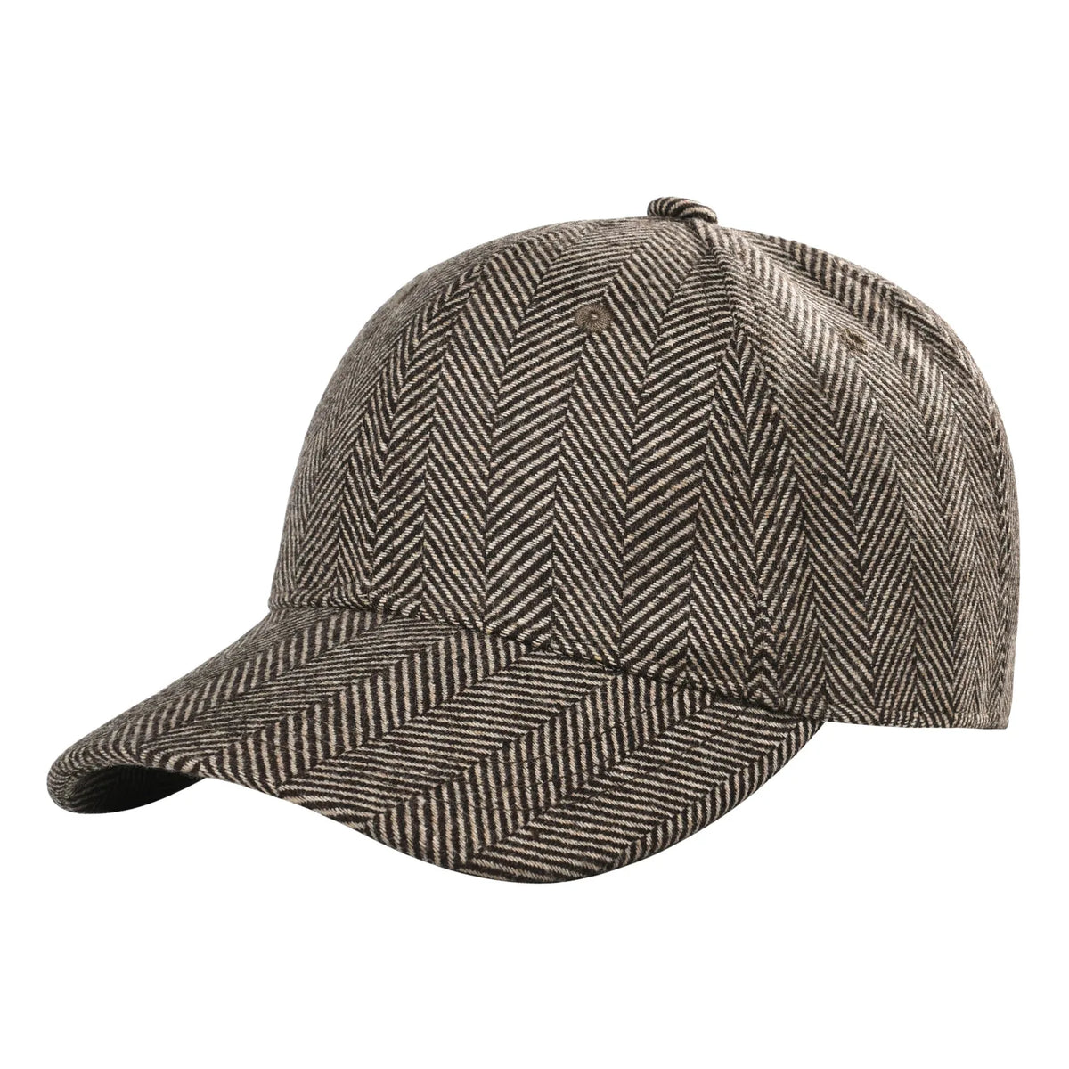 BOTVELA Herren-Baseballkappe aus Wolltweed, lässiger Stil, weich, verstellbar, unstrukturiert