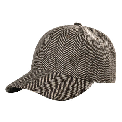 BOTVELA Herren-Baseballkappe aus Wolltweed, lässiger Stil, weich, verstellbar, unstrukturiert