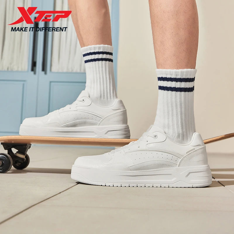 Xtep Skateboard-Schuhe – Leichte Sommersportschuhe mit dicker Sohle, Low-Top-Sneaker im modischen Street-Style 875319310016