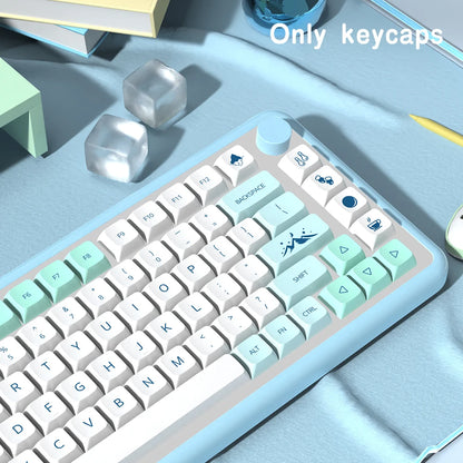 Keycaps Iceberg perfil XDA brasileño coreano japonés ruso español francés ISO Enter PBT para teclado mecánico GK61
