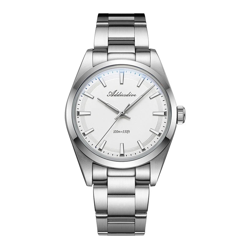 ADDIESDIVE 2024 New AD2066 Men's Watches Bubble Mirror Pot Cover Glass Stainless Steel Waterproof  Quartz Watch Man reloj hombre
