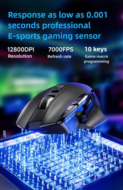 G2 Wired Gaming Mouse 12800DPI Ergonomics RGB Lighting Effect 1000Hz 7000FPS 9 Keys Macro Programming Mouse for Laptops Desktop