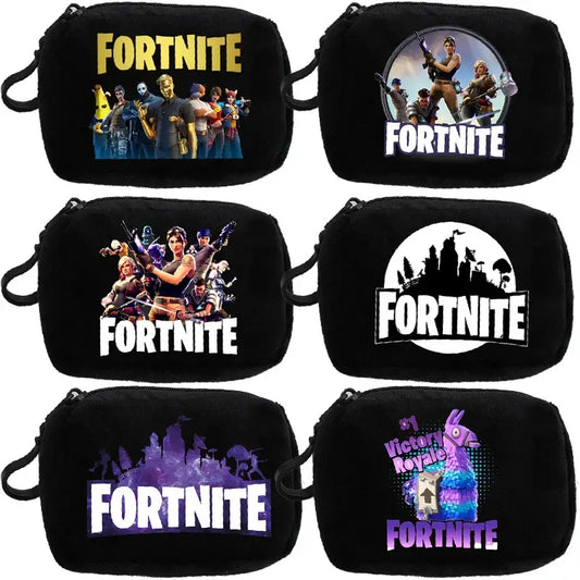 Παιδικό βελούδινο πορτοφολάκι νομισμάτων Fortnite για αγόρια και κορίτσια, χαριτωμένο μοντέρνο φορητό πορτοφόλι κινουμένων σχεδίων/anime, τσαντάκι αποθήκευσης για κάρτα ID, δώρο γενεθλίων για παιδιά
