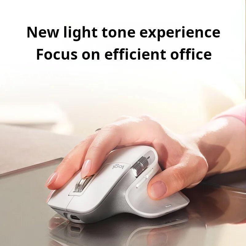 Logitech MX Master 3S Wireless Bluetooth Mouse, Business Office Softtone Mouse, Ergonomic Business Office Mouse