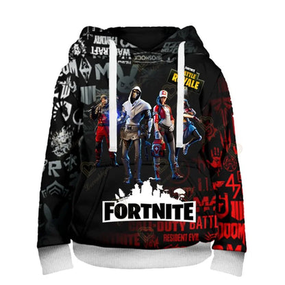 Φούτερ με κουκούλα Fortnite Fans 3D Battle Royale Print Cosplay Victory Printed για άνδρες, γυναίκες και παιδιά, streetwear φούτερ με κουκούλα