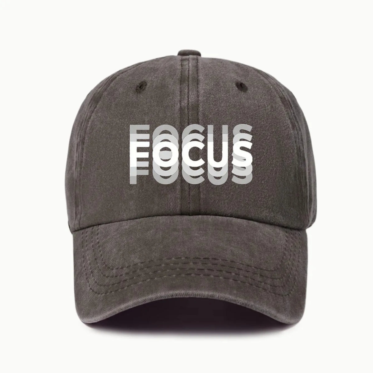 FOCUS Baseballkappe aus gewaschener Baumwolle mit Aufdruck, verstellbar, im klassischen Stil, Sport-Duckbill-Kappe für Damen und Herren