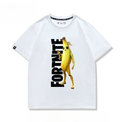 New Fortnite short-sleeved creative high-value cartoon cartoon cool printed men's and women's breathable sweat-absorbent T-shirt