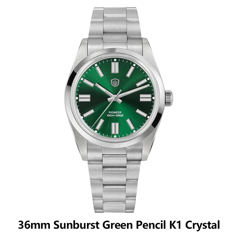 Watchdives WD1016 V3 Watch 37mm VH31 Sweep Quartz Movemet Stainless Steel Watch Waterproof Luminous Sapphire Men Wristwatch