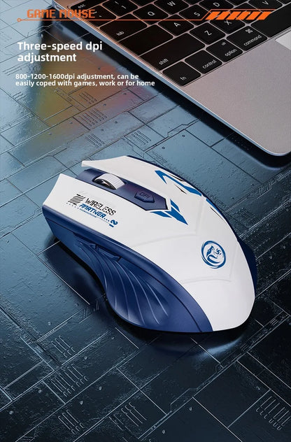 Wireless Gaming Mouse Bluetooth 5.4 Dual-Mode 2.4G Wireless Mouse Rechargeable 1600DPI Ergonomic Gamer Mice For PC Office Laptop