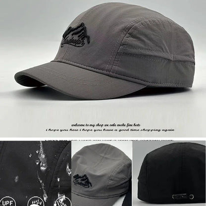 Big Head Hat Back Closed 5cm Short Brim Baseball Cap for Men Mesh Fitted Caps Stretchy Full Closed Caps 56-60cm 61-65cm