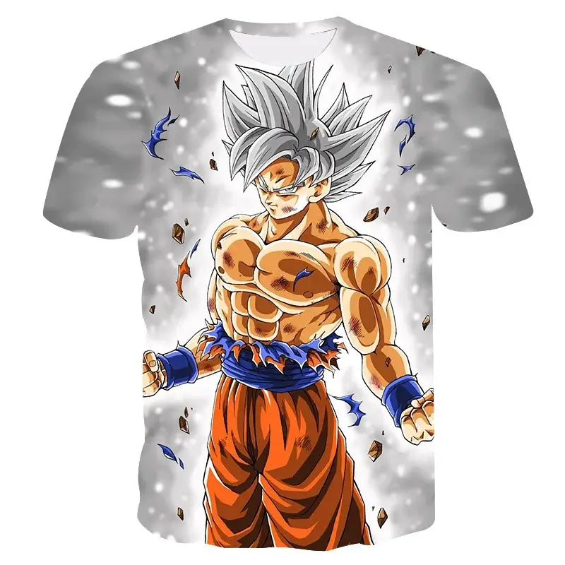 Cartoon Anime 7 Dragon Ball T-shirt for Children and Boys Cartoon T-shirt Short Sleeved Summer Men's Top Short Sleeved T-shirt, Produit gaming premium Fraquane, équipement gamer
