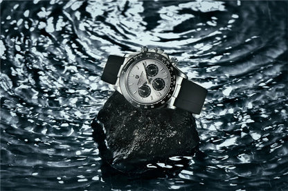 PAGANI DESIGN V2 40MM Relógio masculino de quartzo com mostrador meteorito, safira, cronógrafo retro, impermeável para homem