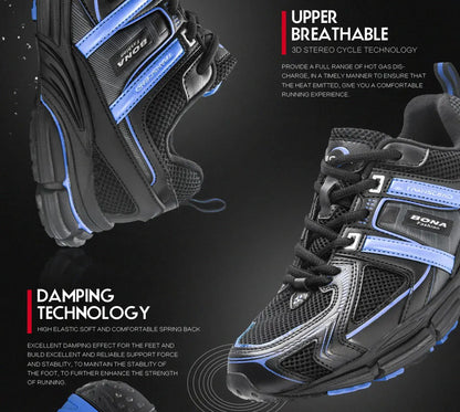 BONA 2023 New Designers Light Running Jogging Mesh Shoes Breathable Comfortable Men Sneaker Casual Outdoor Sport shoes Man Mesh