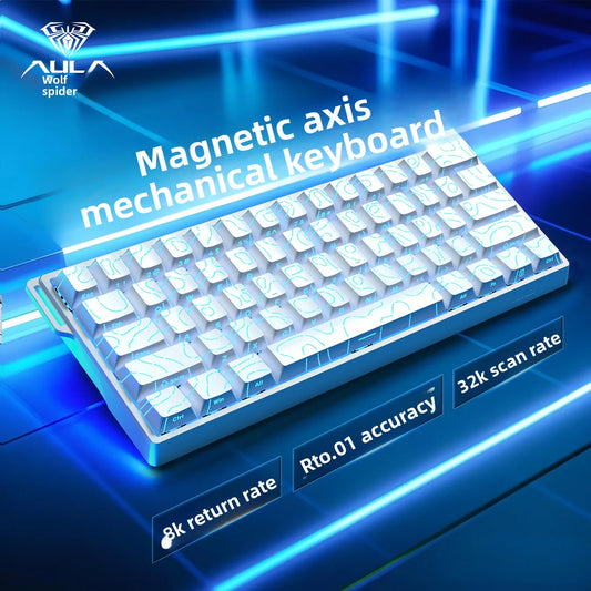 AULA Win60 HE Magnetic Switch Keyboard Wired 61-Key Mechanical Gaming Keyboard, Hall Effect Magnetic Switch Esports Keyboard for PC, Custom Win60 HE Keyboard