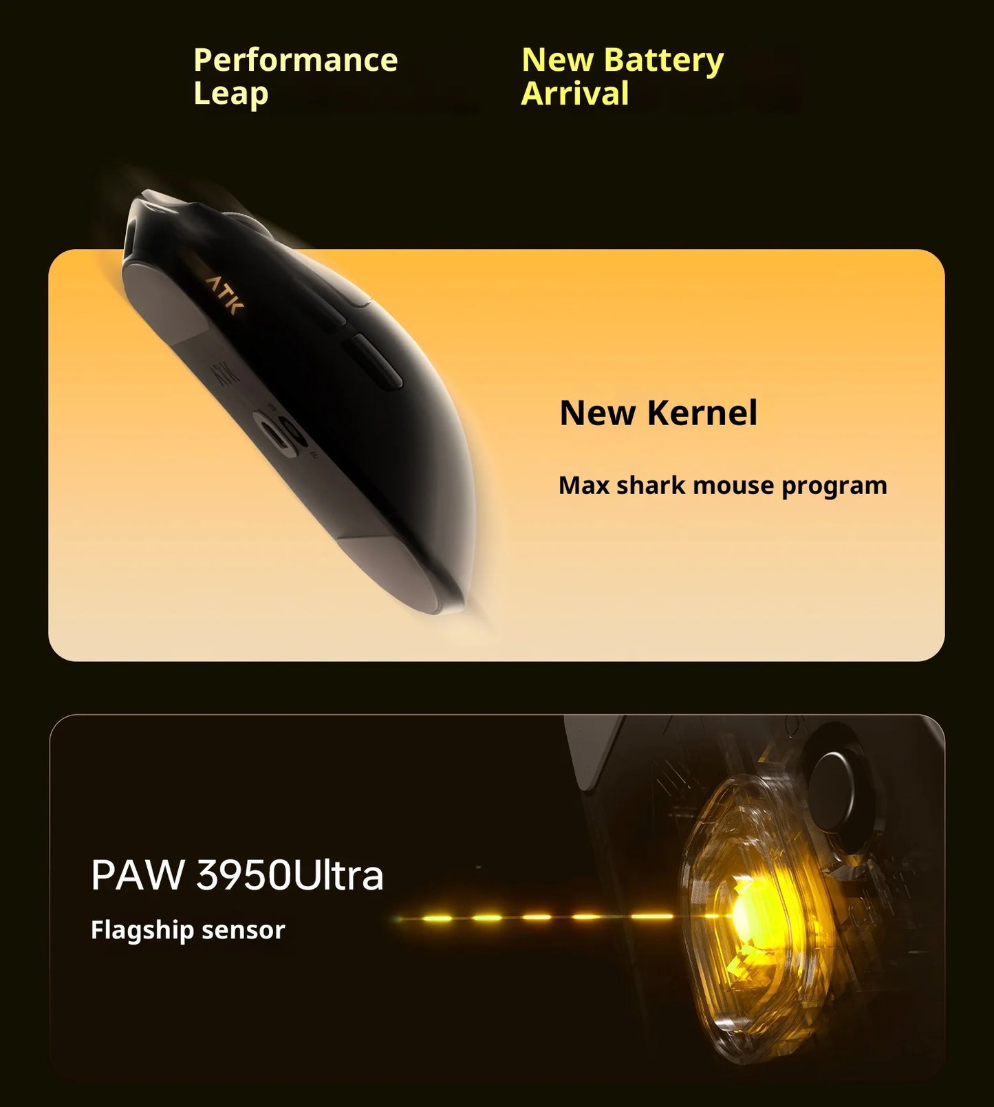 ATK X1 V2 Ultimate 2.0 -hiiri, langaton, Paw3950, ultrakevyt 54g, 750ips, 0.163ms matala viive, 650ips, uusi pelitarvike lahjaksi