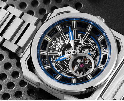 Yelang V1216 Men Watch Luxury Brand Watch 42mm Hollow Dial Japan MIYOTA 8N40 Automatic Movement 100M Waterproof Watch Luminous