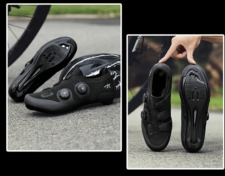 Cyklistické boty na silniční kolo, unisex, HsYixin, prodyšné, se samozamykacím systémem SPD, protiskluzové, závodní boty na silniční kolo, ploché, MTB, cyklistické tenisky