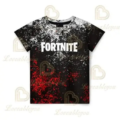 Dječja majica Cartoon Fortnite New Summer s 3D printom, za dječake i djevojčice, streetwear odjeća za odrasle i djecu, zabavna majica kratkih rukava s okruglim izrezom