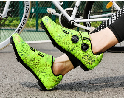 Scarpe da ciclismo professionali per bici da strada da uomo da gara con chiusura automatica, scarpe da ciclismo da donna con tacchetti SPD
