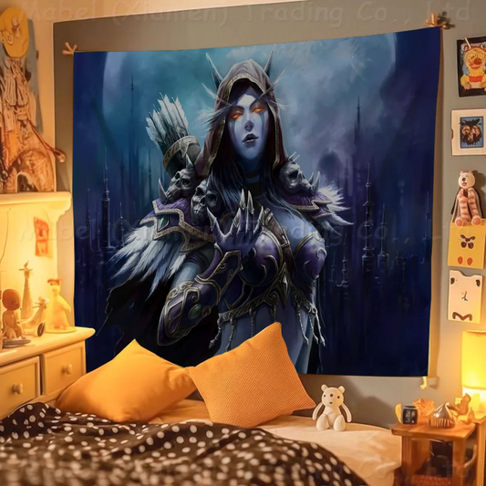 Šarena zidna zastava Game World of Warcraft, boemski zidni banner s mandalom, dekoracija za unutarnji prostor