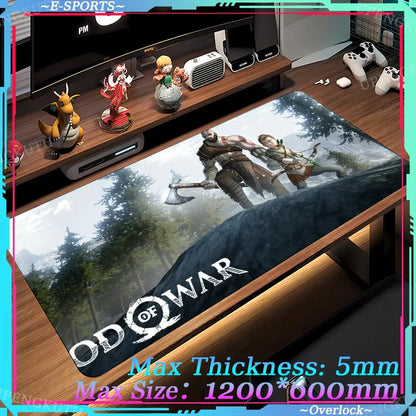 Game G_God of War R_Ragnarok Computer XXL MousePad Game Accessories Oversized Floor Mat Game Desktop Protective Pad Table Mat